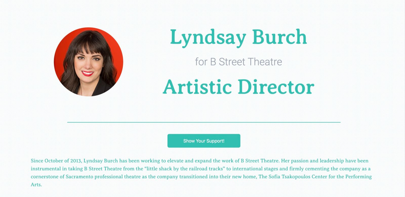The Burch 4 B-Street landing page.