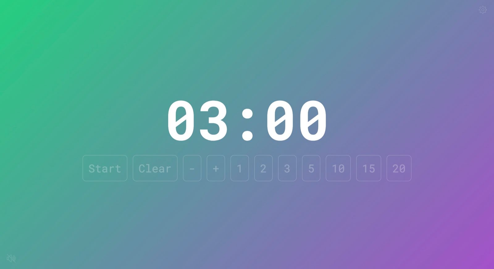 Class Chron showing a three-minute timer on a gradient.